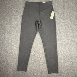 Soft Surroundings Pull On Legging Soft Essential Ponte Pant Small Grey NWT